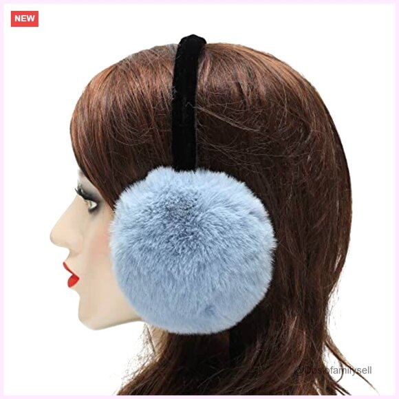 Faux Fur Adjustable Earmuffs Winter Ear Warmers One Size